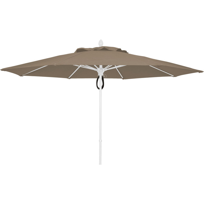 Parasol de marché 11 'Prestige, Taupe, Blanc