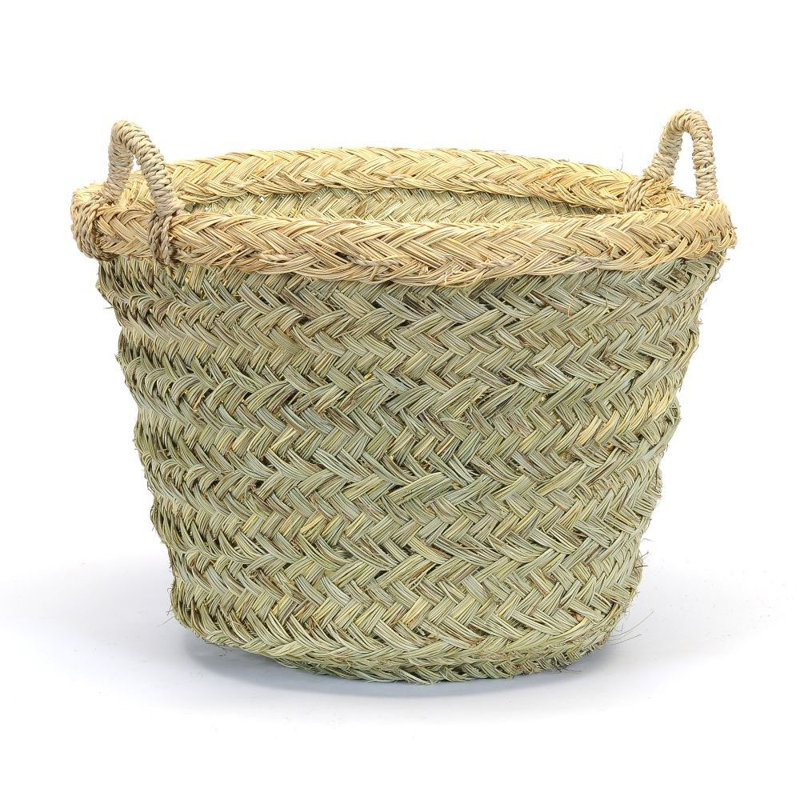 Panier en osier, H 13,5 po x l 19 po x P 19 po