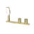 Doux Waterfall Deck-Mount Bathtub Filler Faucet with 2-Fuction Handheld Shower and Diverter-110220859
