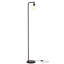 Lampe sur pied industrielle moderne gris-noir - Design épuré avec ampoule DEL et interrupteur à pédale-1722682364-1722682352
