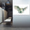 Impression sur toile: Art mural en verre hibou floral avec animaux volants, toiles 1P