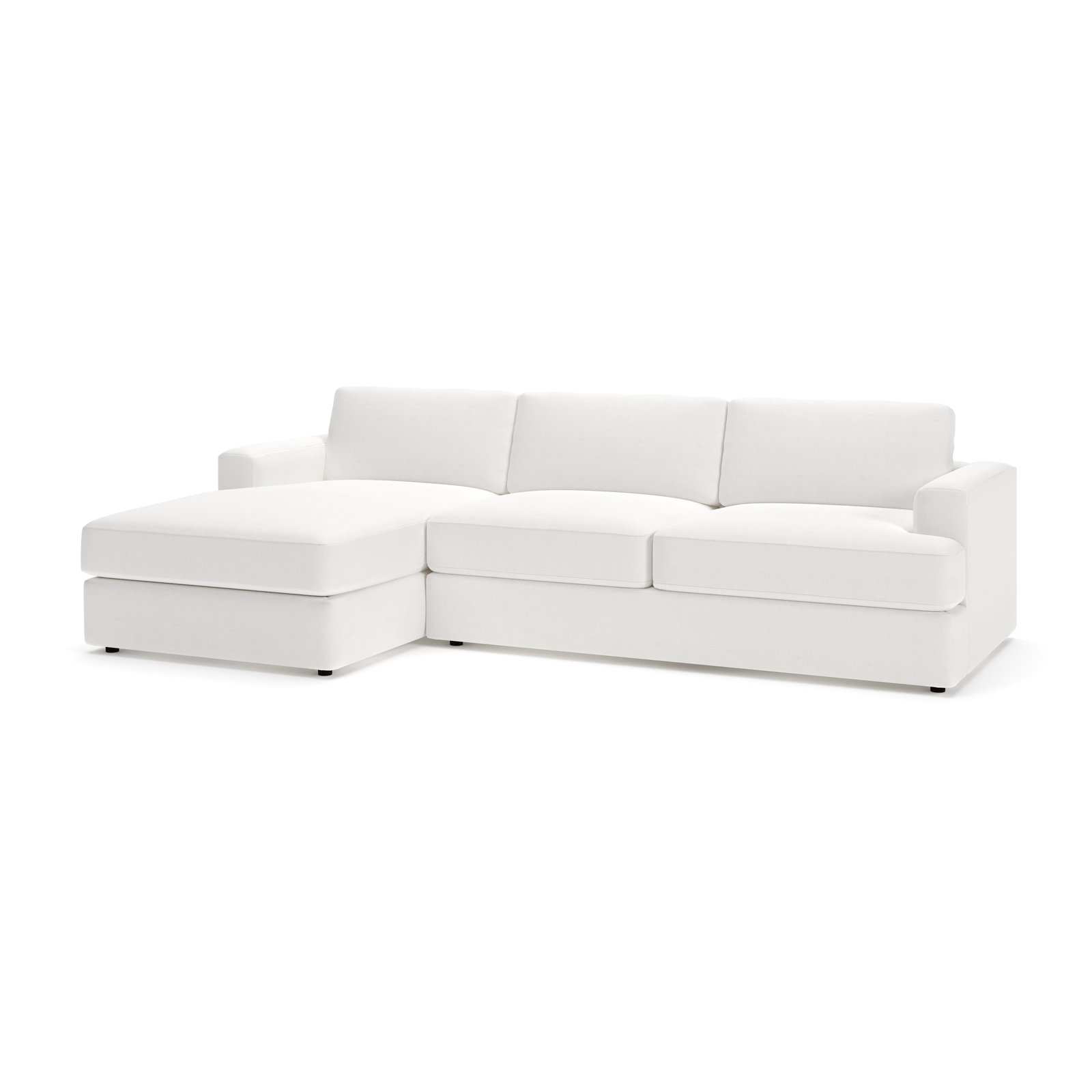Cayden Sectional with Chaise, Drusky Moonglow Sustain® Basketweave, Left Hand Facing