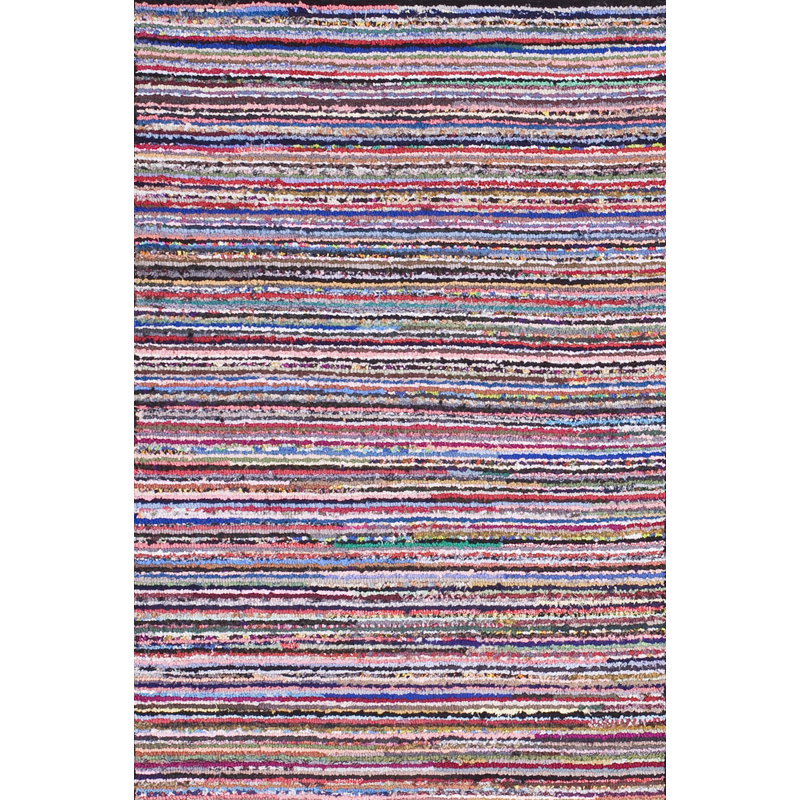 Antique American Hooked Allover Geometric Rug