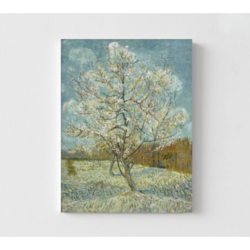 «The Pink Peach Tree» par Vincent Van Gogh, reproduction d'arbre blanc, reproduction de peinture à l'huile pêche rose, art mural pêche, impression de Van Gogh
