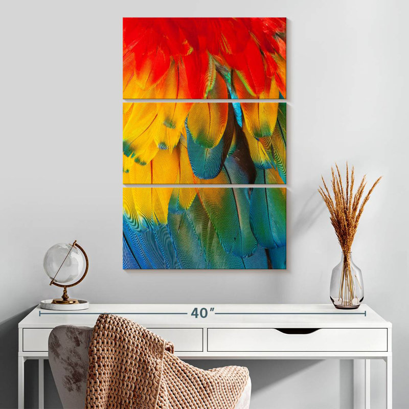 Brampt Macaw Feathers, 32" H x 20" W