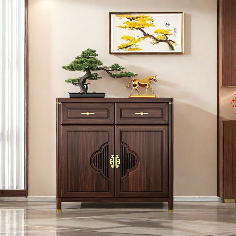 New Chinese Style Solid Wood Sideboard
