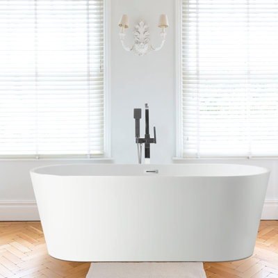 67" x 32" Freestanding Soaking Acrylic Bathtub