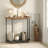 Small Entryway Table 2 Tier Half Moon Table With Metal Frame