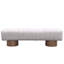 Banc de patio rembourré en tissu gris, capacité de poids de 300 lb, sans assemblage, sans support gris, sans compromis