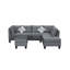 Canapé modulaire rembourré 3 pièces Brogel-1801078517