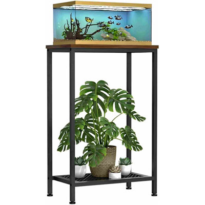 Support pour aquarium 10 gallons, petit support d'aquarium à 2 niveaux, noir