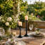 Ensemble de 2 porte-bougies en fer noir, chandeliers décoratifs pour table de salle à manger, manteau de cheminée et salon