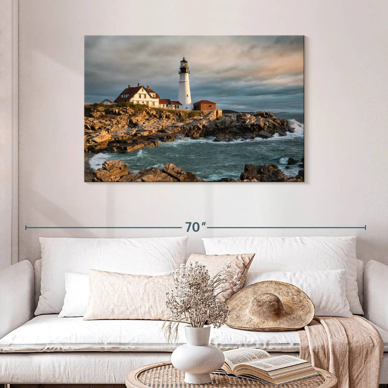 Aletra, phare de Portland Head, Maine, au lever du soleil, H 30 po x l 45 po
