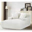 Chaise longue en velours côtelé doux, canapé confortable avec rembourrage en mousse, canapé-lit confortable pour le salon, la chambre à coucher, aucun assemblage requis