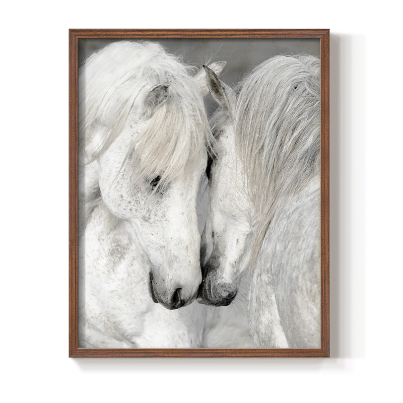 Affection II, reproduction encadrée - bois massif, H 10 po x l 8 po, Brun