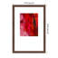 «Bold Crimson Abstract 478» par Preston Harmon, impression sur bois encadrée