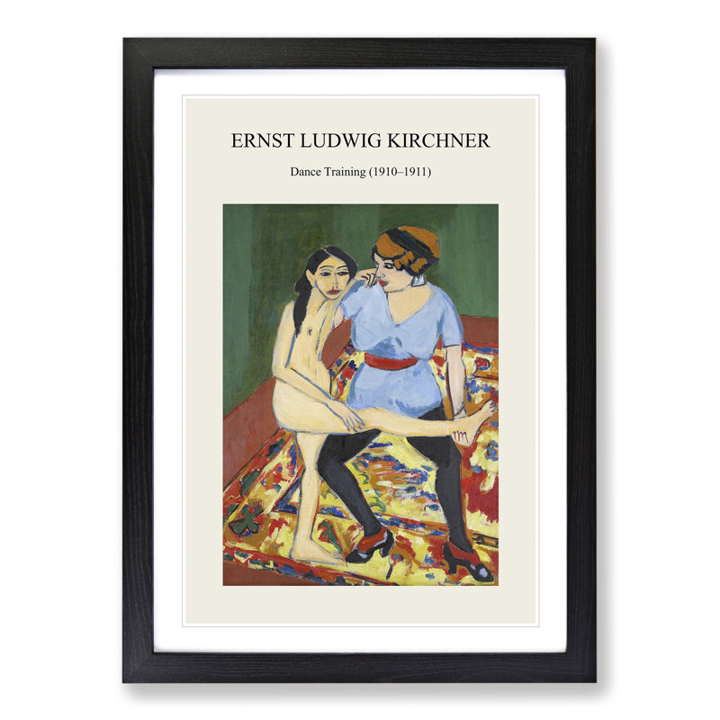 Dance Training 1 Piece Single Picture Frame Wall Art, 48cm H x 36cm W x 2cm D, Black Framed