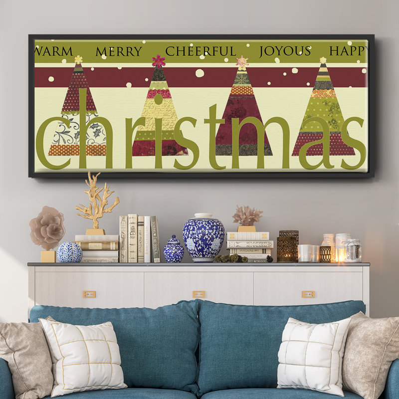 Happy Merry Joyous- Framed Canvas