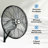 Hurricane Pro Commercial Grade Classic Oscillating Wall Mount Fan-103819947