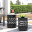 Ensemble de 2 tables de bout d'extérieur en fer thermolaqué noir Delight-1399688928