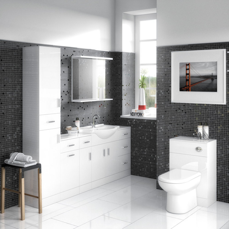 Bathroom Cabinet, 76.6cm H x 25cm W x 33cm D