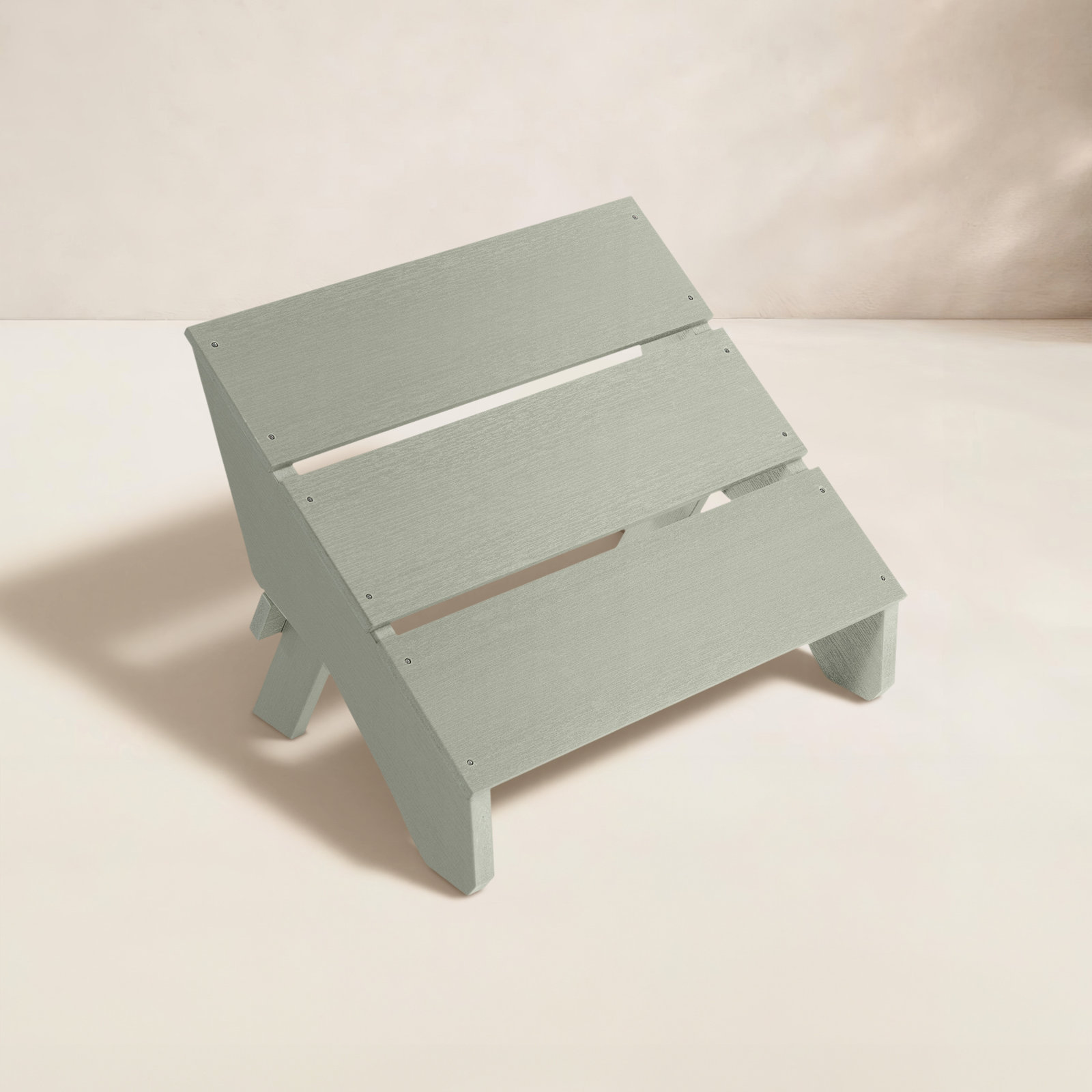Byrnes Outdoor Ottoman, Eucalyptus