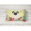 Coussin lombaire rectangulaire carlin de pâques œufs-22322963