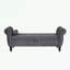 Banc de rangement en velours Larain-1869841122