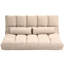 Chaise de lit pliante convertible, avec réglages réglables, 2 coussins, beige, style compact et siège de canapé polyvalent, pour de multiples utilisations