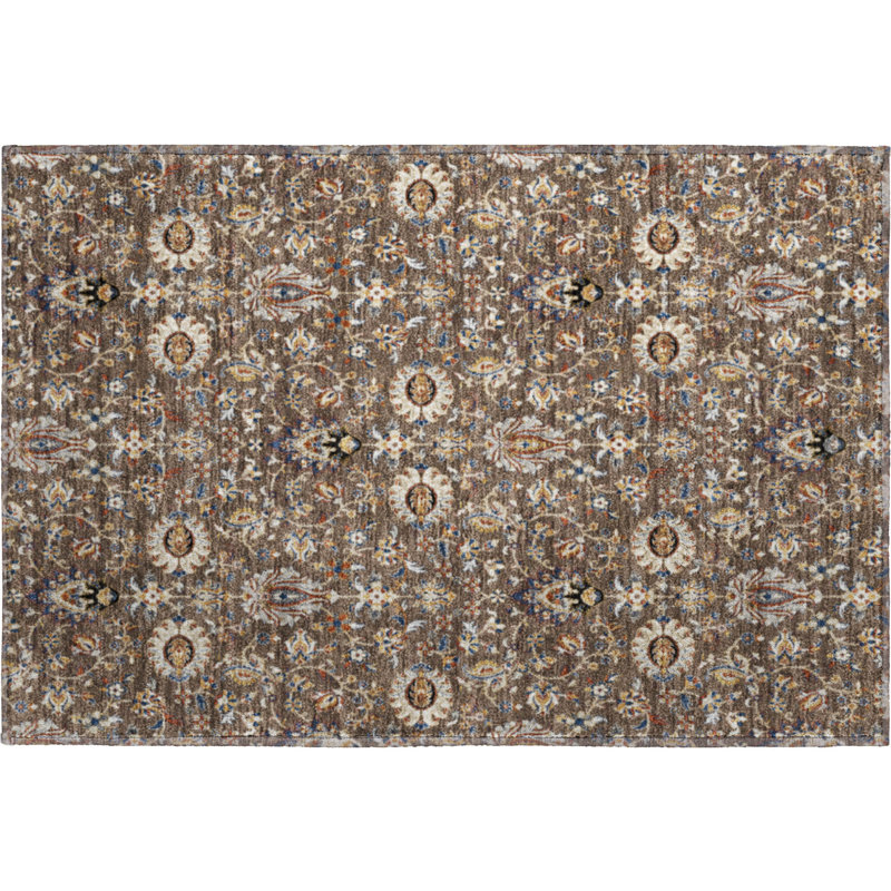 Tapis de qualité supérieure lavable à la machine Mayfield AMF2192 global, Chocolat, 1 pi 8 po x 2 pi 6 po