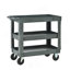 Chariot utilitaire roulant à 3 couches avec roues, supporte 600 lb, capacité robuste pour les espaces de rangement de garage et la cuisine, pour une utilisation intérieure et extérieure, chariot à outils durable