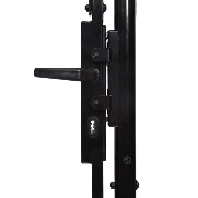 Portail en métal noir Lilbourn, Poteau d'acier x l 10 pi pi