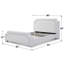 Elegant Upholstered Bed Frame With Nailhead Trim.-1093088737-1093088740