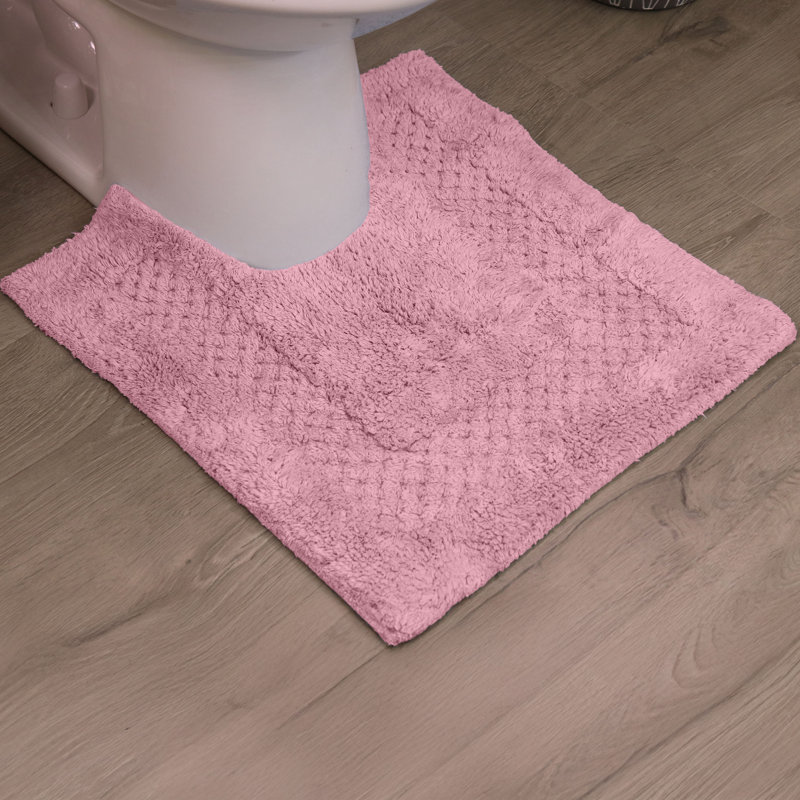 Tapis doux en coton Classy, Rose