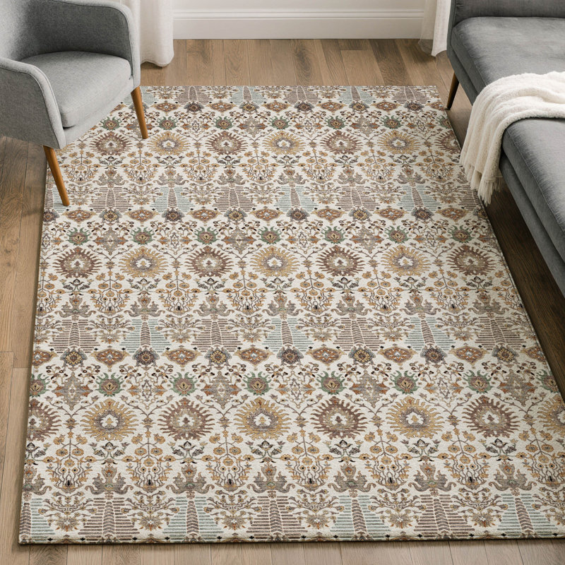 Tapis de qualité supérieure lavable à la machine Mayfield AMF2251 Global, Ivoire ivoire, 3 pi x 5 pi