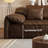 86.61" Coffee Genuine Leather Modular Sofa cushion couch