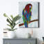 Perroquet tropical - reproduction d'art sur toile tendue-545034140