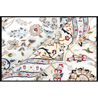 Walton Oriental Area Rug in Light Brown/Blue/Cream
