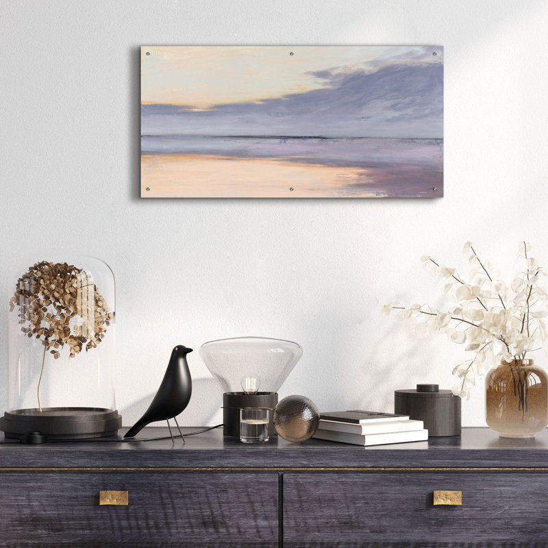«Shore» par Julia Purinton, art mural en verre acrylique, H 24 po x l 48 po
