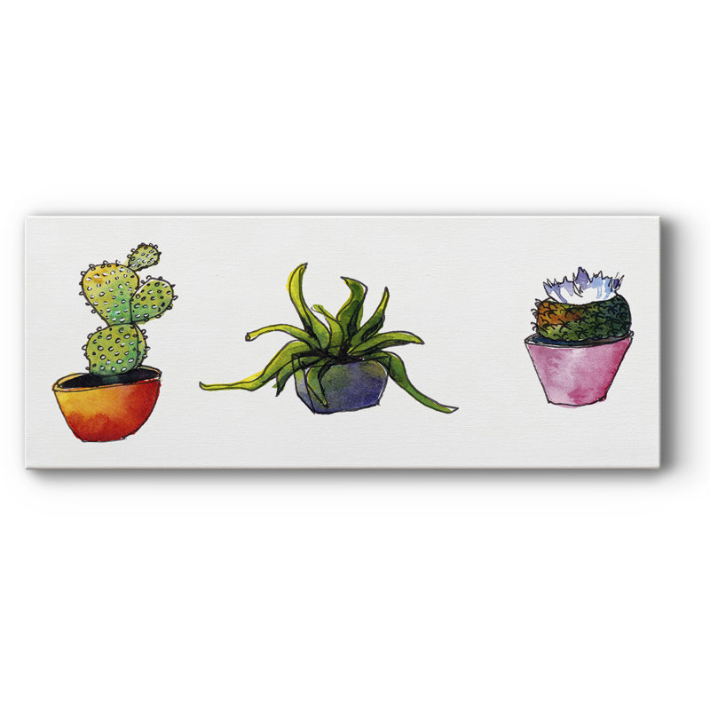 " Vibing Succulents I ", 24" H x 60" W x 1.5" D