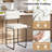 Set of Counter Height Bar Stools 26'' Counter Stools w/ Metal Frame & Footrest-563072109-563072111
