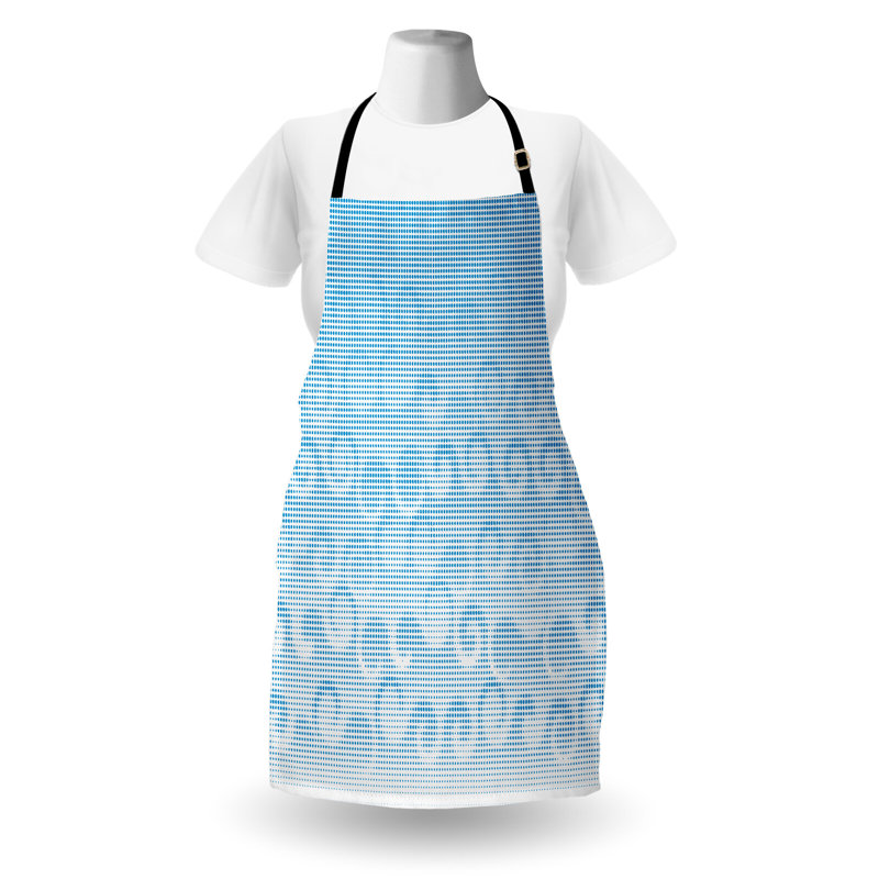 Tablier abstrait East Urban Home unisexe, cercles en spirale, taille adulte, bleu pâle