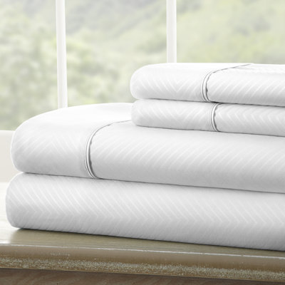 Simply Soft™ Chevron Embossed Bed Sheet Set