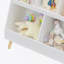 Bibliothèque pour enfants et organisateur de jouets, bibliothèque ouverte en bois à 5 casiers, rangement pour bébé à 2 niveaux avec pieds