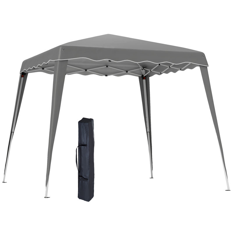 Outsunny 3 M x 3 M Base/ 2.5 M x 2.5 M Top Pop Up Gazebo, Grey
