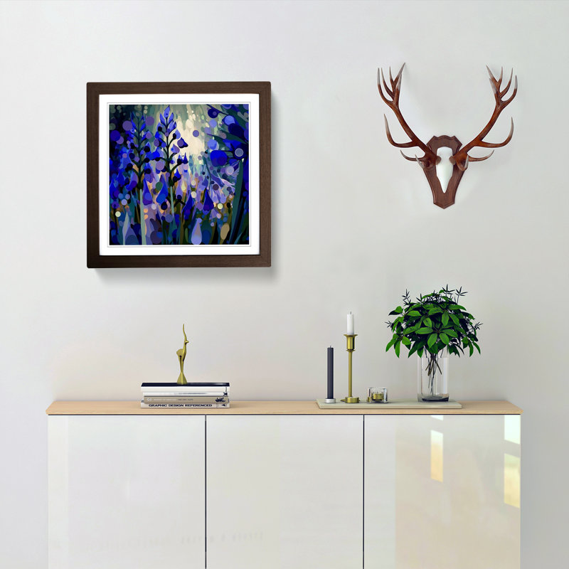 Single Picture Frame Print on Wood, Walnut
