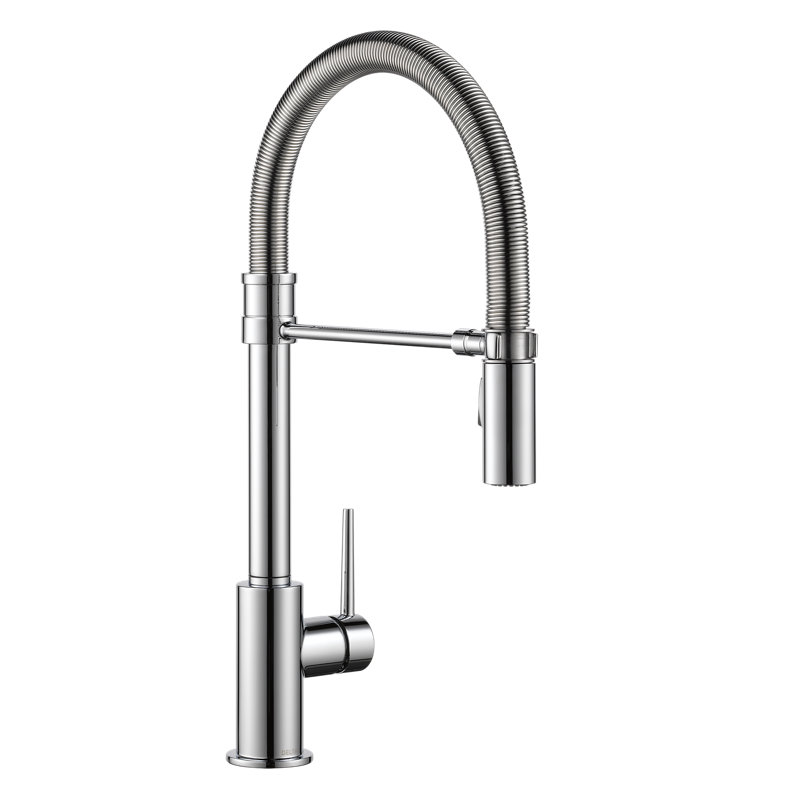 Robinet d'évier de cuisine avec pulvérisateur rétractable de style commercial Trinsic, Chrome