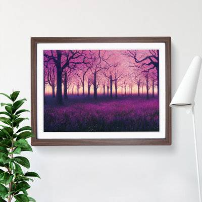 Artsy Bluebell Field 1 Piece Single Picture Frame Wall Art