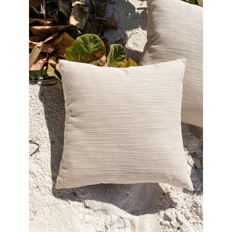 Indoor/Outdoor Pillow Cover & Insert, 24" x 24", Beige