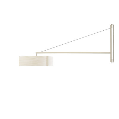Thesis Wall Lamp - Plug-in - Matte Ivory Finish - Ivory White Shade